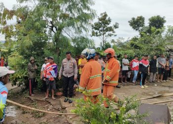 Kapolsek Sumber Jaya Mendatangi Lokasi Kebakaran Rumah Warga di Kelurahan Tugu Sari Lampung Barat