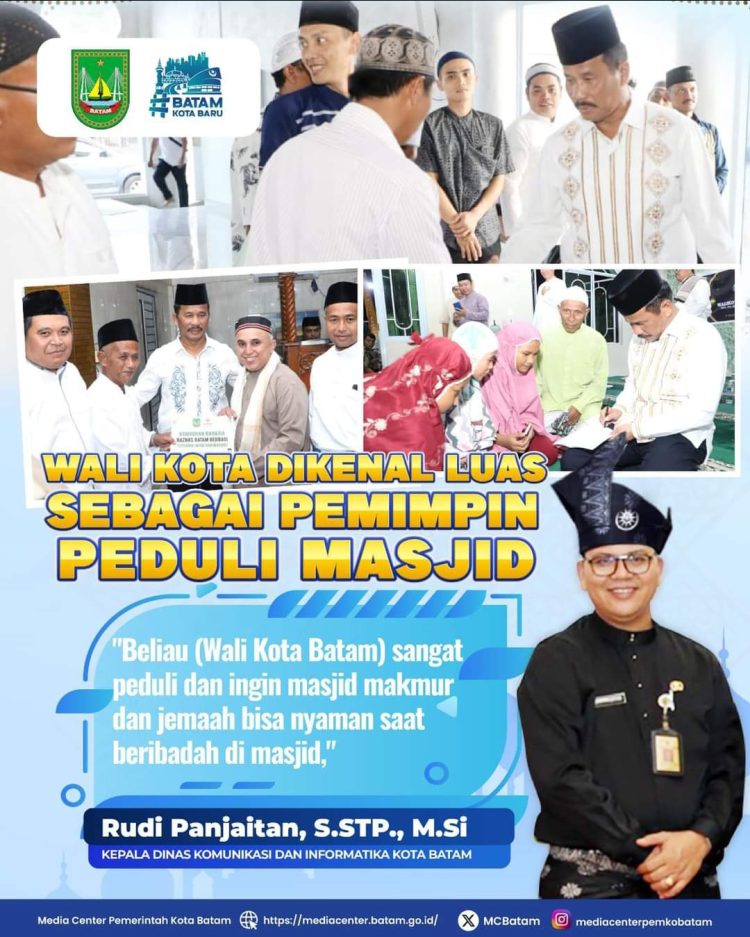 Tepis Isu Miring, Kadiskominfo: Wali Kota Batam Pemimpin yang Peduli dengan Masjid