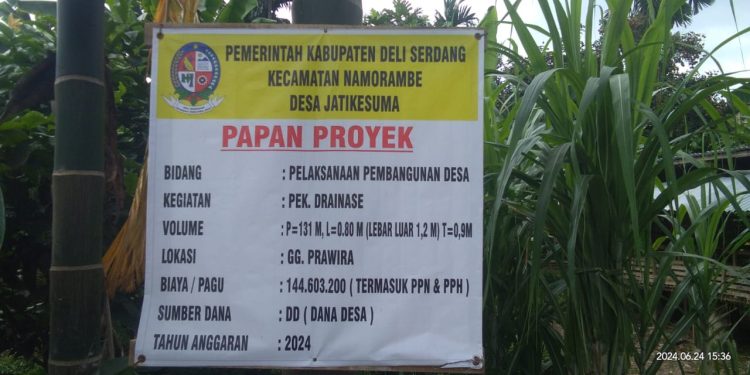 Proyek Drainase di Desa Jati Kesuma Cacat Mutu, Baru Selesai Dibangun Sudah Ambruk