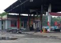 Kebakaran di SPBU Desa Bakalan Kabupaten Pati, Satu Unit Mobil dan Motor Hangus Tinggal Rangka