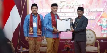 Mahyeldi Ansharullah – Vasko Ruseimy, Pasangan Cagub-Cawagub Pertama Mendaftar ke KPU Sumbar