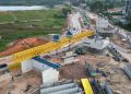 Pekerjaan Flyover Sei Ladi Memasuki Tahap Pemasangan Balok Girder, Ditargetkan Rampung Minggu Ketiga Oktober