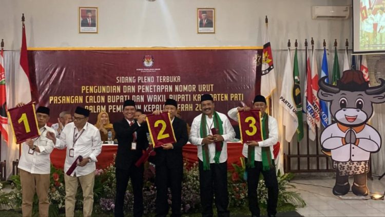 KPU Kabupaten Pati Tetapkan 3 Pasangan Calon Bupati-Wakil Bupati Pilkada 2024