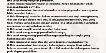 Tersangka Juga Punya Hak Diperlakukan Baik, Ini Hak Tersangka Menurut KUHAP