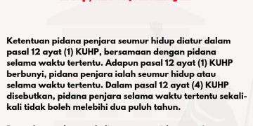 Banyak yang Keliru Memahami Pidana Seumur Hidup, Ini Penjelasannya