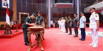 Kasum TNI Pimpin Sertijab Pangkogabwilhan I, Dankodiklat TNI, Koorsahli Panglima TNI dan Kapuskersin TNI