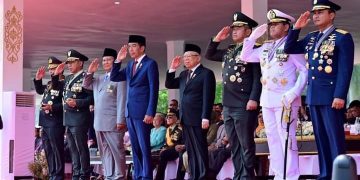 Meriah Penuh Hidmat Puncak Acara Peringatan HUT Ke-79 TNI di Silang Monas