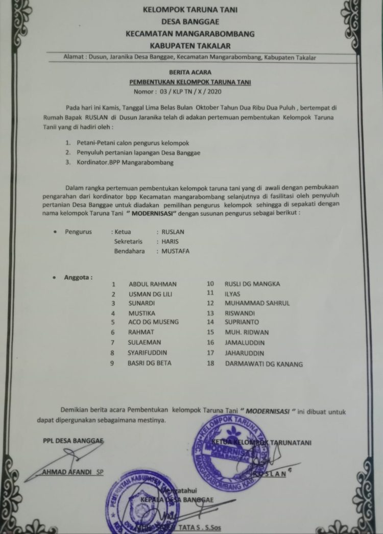 Tidak Dapat Pupuk Subsidi, Kelompok Tani Modernisasi Desa Banggae Merasa Diabaikan