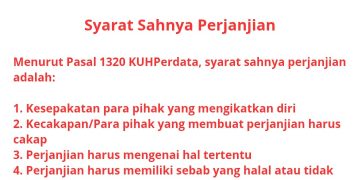 Sarat Sahnya Perjanjian
