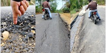 Proyek Cacat Mutu Pemkab Sarolangun – PT NJ, Hitungan Bulan Aspal Senilai 17,9 Milyar Sudah Rusak
