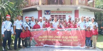 Berbagi Kasih Dalam Perayaan Natal 2024, Danlanud SPR Anjangsana ke Beberapa Panti Asuhan