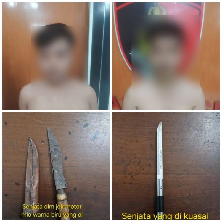 Aksi Membawa Sajam Resahkan Warga, Dua Pemuda di Pati Diringkus Polisi Saat Patroli