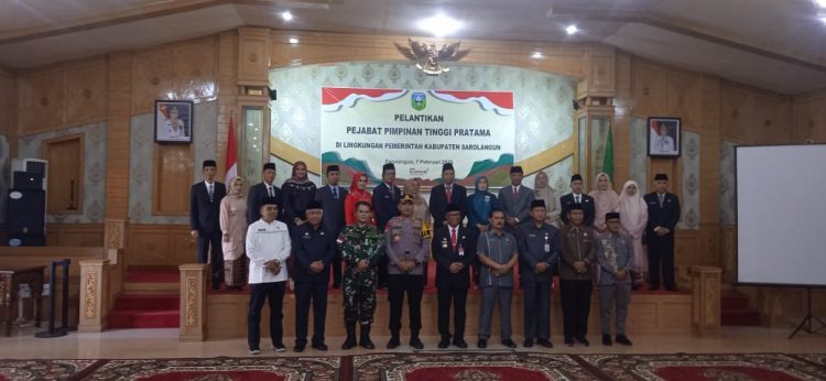 Pejabat Eselon II Hasil Seleksi Terbuka Dilantik oleh Pj Bupati Sarolangun Bahri