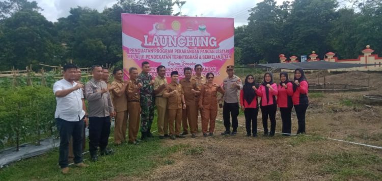 Polsek Mandiangin Launching Penguatan Program Pangan Lestari Bersama Para Kades