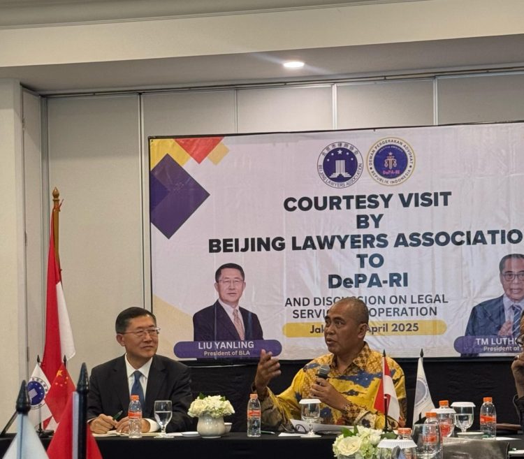 Organisasi Advokat DePA-RI Jalin Kerja Sama dengan Beijing Lawyers Association