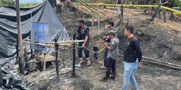 Sumur Minyak Ilegal Terbakar, Polres Sarolangun Cek Lokasi Kejadian
