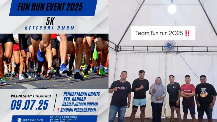 Kolaborasi CV. Arty Sampantao, Komunitas Young Fighter ID, dan Pemuda Sampantao Gelar Fun Run 2025
