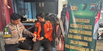 Polres Jepara Peduli Kesehatan Ojol, Gelar Cek Gratis dalam Rangka Hari Bhayangkara Ke-79