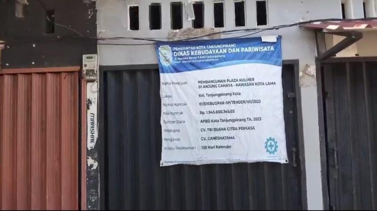 Telan Anggaran Hampir Rp2 Miliar, Kios di Anjung Cahaya Tanjungpinang Sepi Peminat