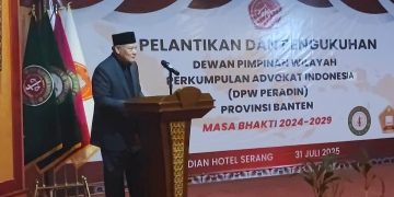 Di Pelantikan Peradin Banten, Ropaun Rambe Puji Asta Cita Presiden Prabowo: Baru Ini Presiden Sejalan dengan Semangat Peradin