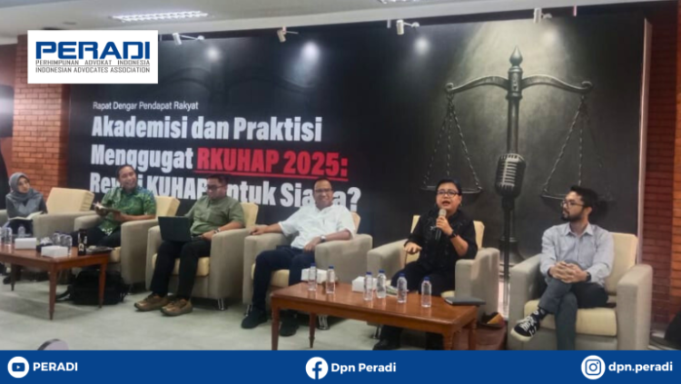 PERADI Soroti Ketimpangan Peran Advokat dalam Rancangan KUHAP 2025