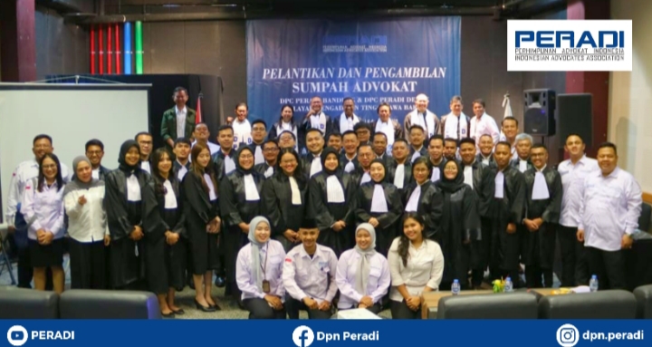 Pengangkatan dan Sumpah Advokat PERADI di Bandung, Teguhkan Integritas dan Profesionalisme