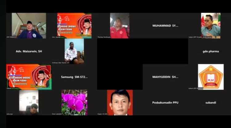Songsong Pemberlakuan KUHP Nasional, PERADIN Gelar Webinar Edukasi untuk Anggota