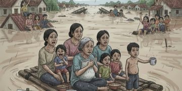 Warga Tanjung Pura Langkat Terisolasi Banjir, Logistik Habis, Sinyal Hilang dan Bantuan Tak Juga Tiba