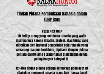 Hati-hati! Membocorkan Rahasia Bisa Dipidana, Ini Sanksinya Sesuai KUHP Baru