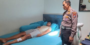 Kasat Lantas Kunjungi Anggota Sakit, Wujud Kepedulian Keluarga Besar Satlantas Polres Kediri Kota